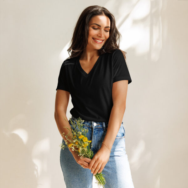 Bella + Canvas Women's V-Neck- Back Print Only 2026 Logo - Image 3