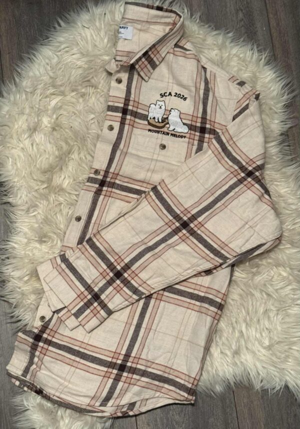 *Limited Edition* Plus Size Men's Embroidered Flannel Pocket Shirt