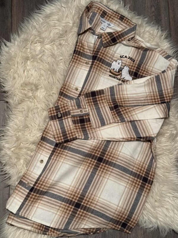 *Limited Edition* Plus Size Women's Embroidered Flannel Pocket Shirt