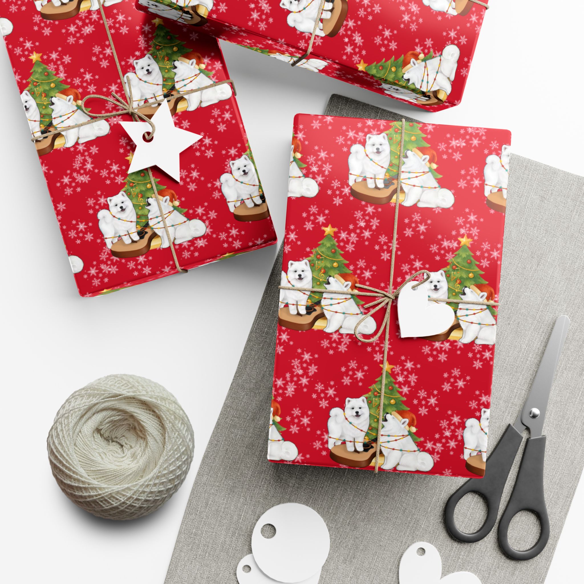 Christmas Gift Wrap Paper — Red