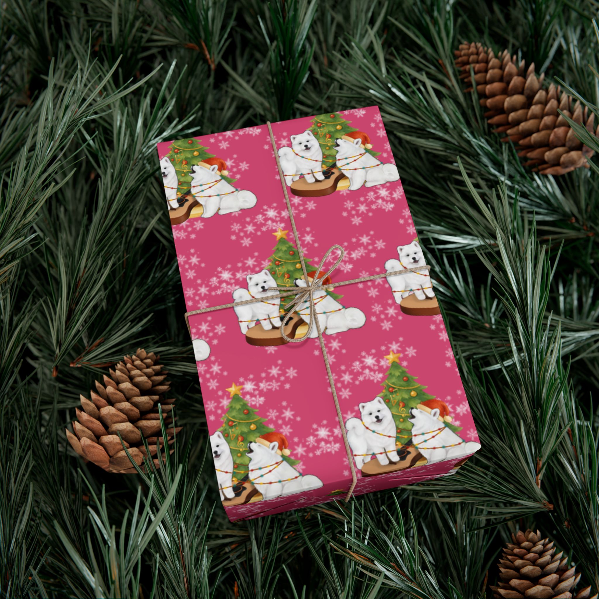 Christmas Gift Wrap Paper — Pink - Image 8