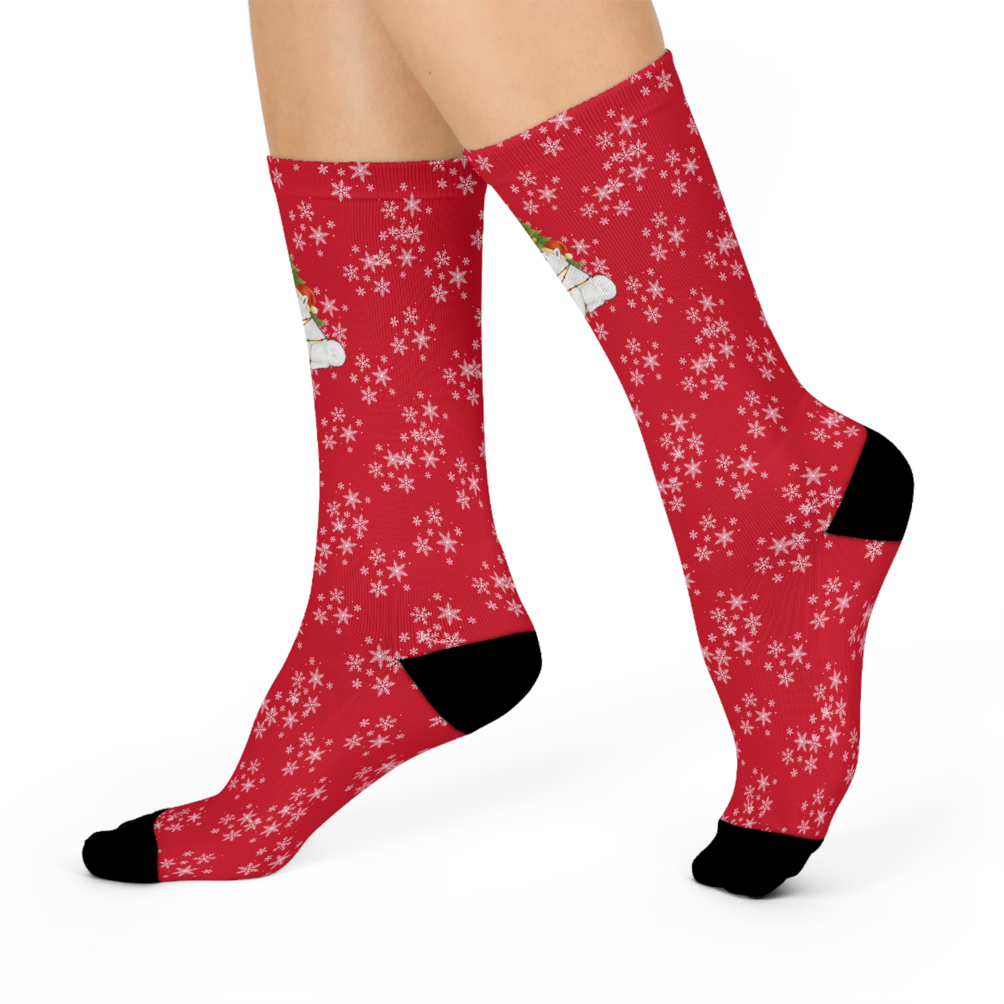 Christmas Red Crew Socks - Image 2