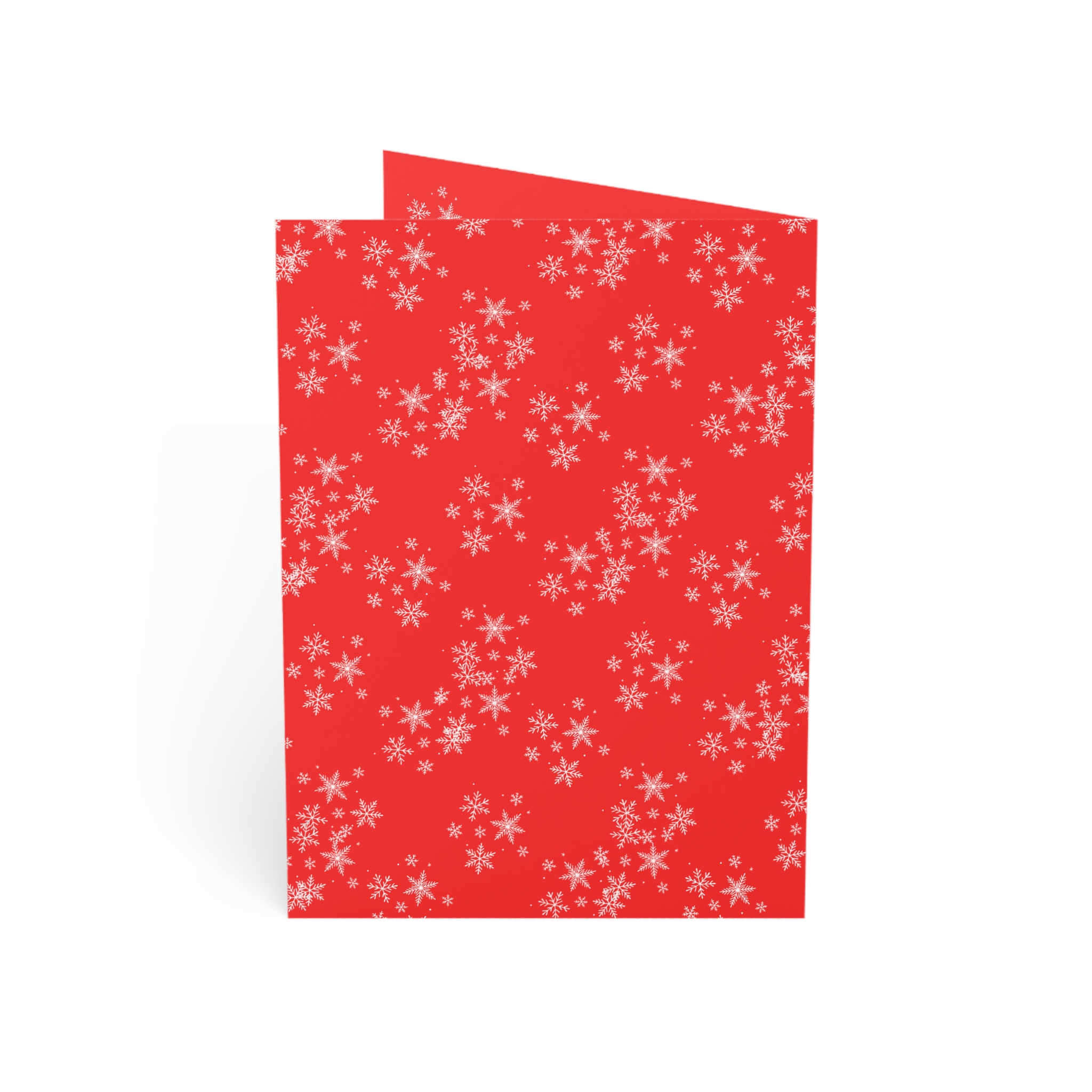 Christmas Snowflake Greeting Cards - Red- (Pack of 1, 10, 30, 50) - Image 2