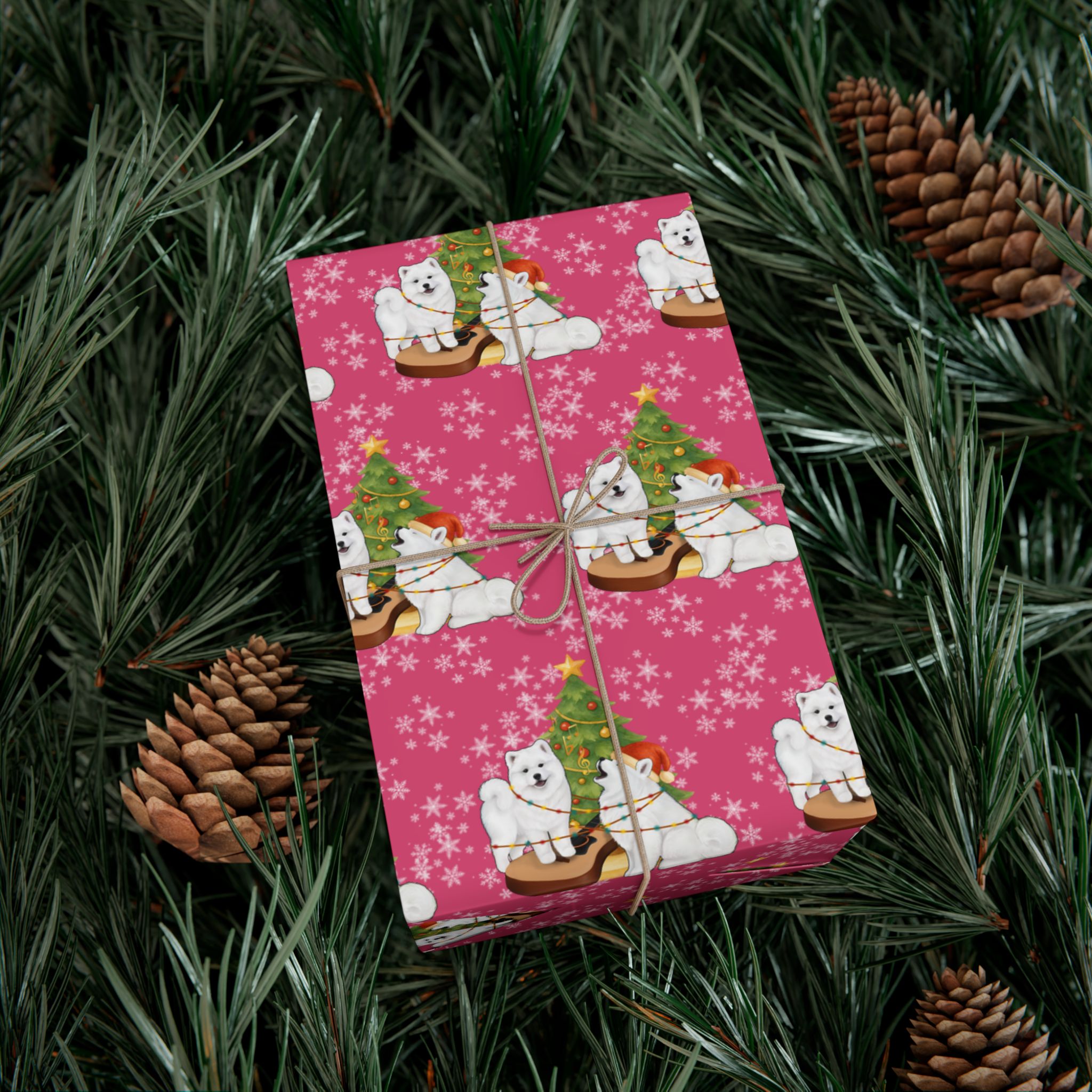 Christmas Gift Wrap Paper — Pink - Image 4