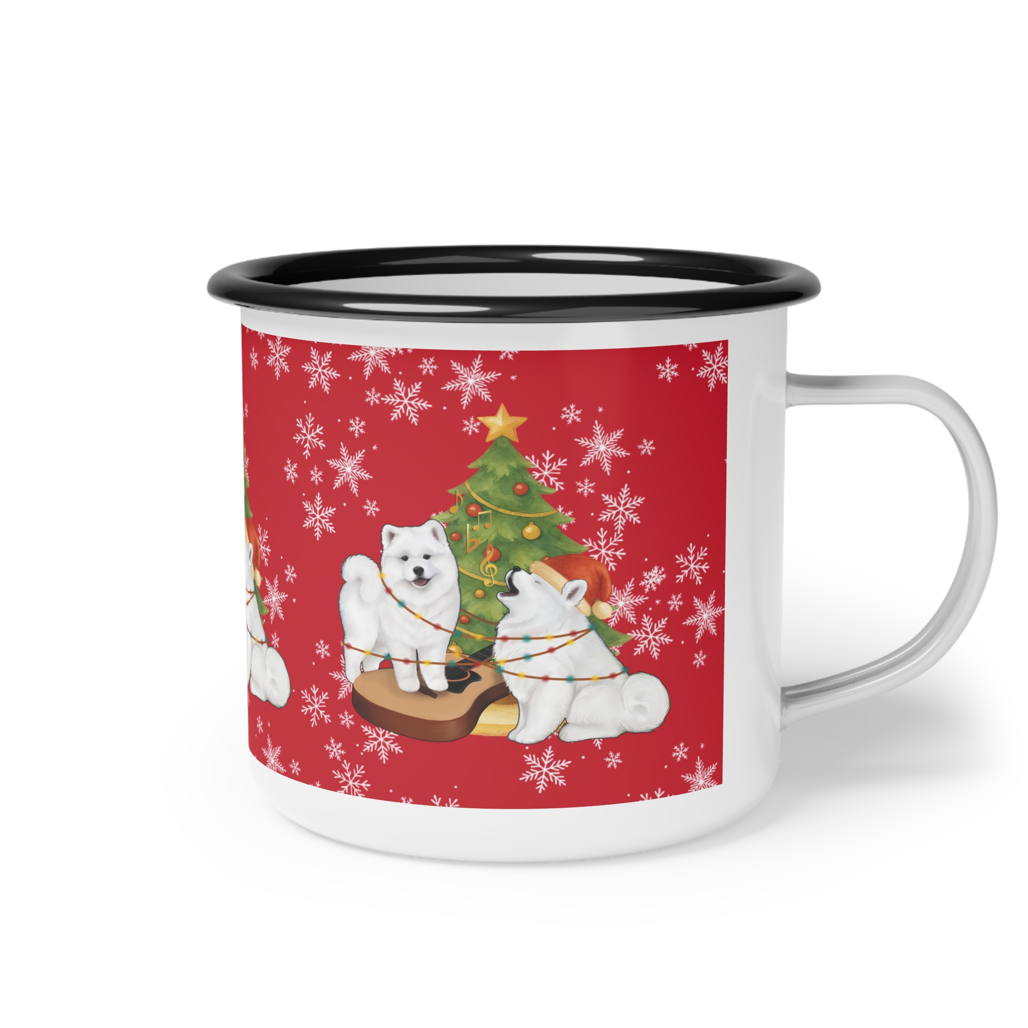 Christmas Enamel Camp Cup- Red - Image 3