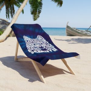 Samoyed Versatility Beach Towel- Blue *Free Personalization*