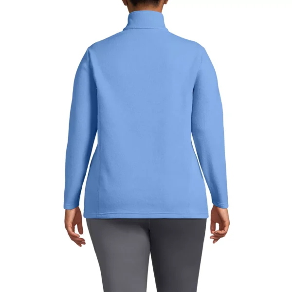 Lands' End Women's Plus Size Anyweather Fleece Quarter Zip Pullover - Image 2
