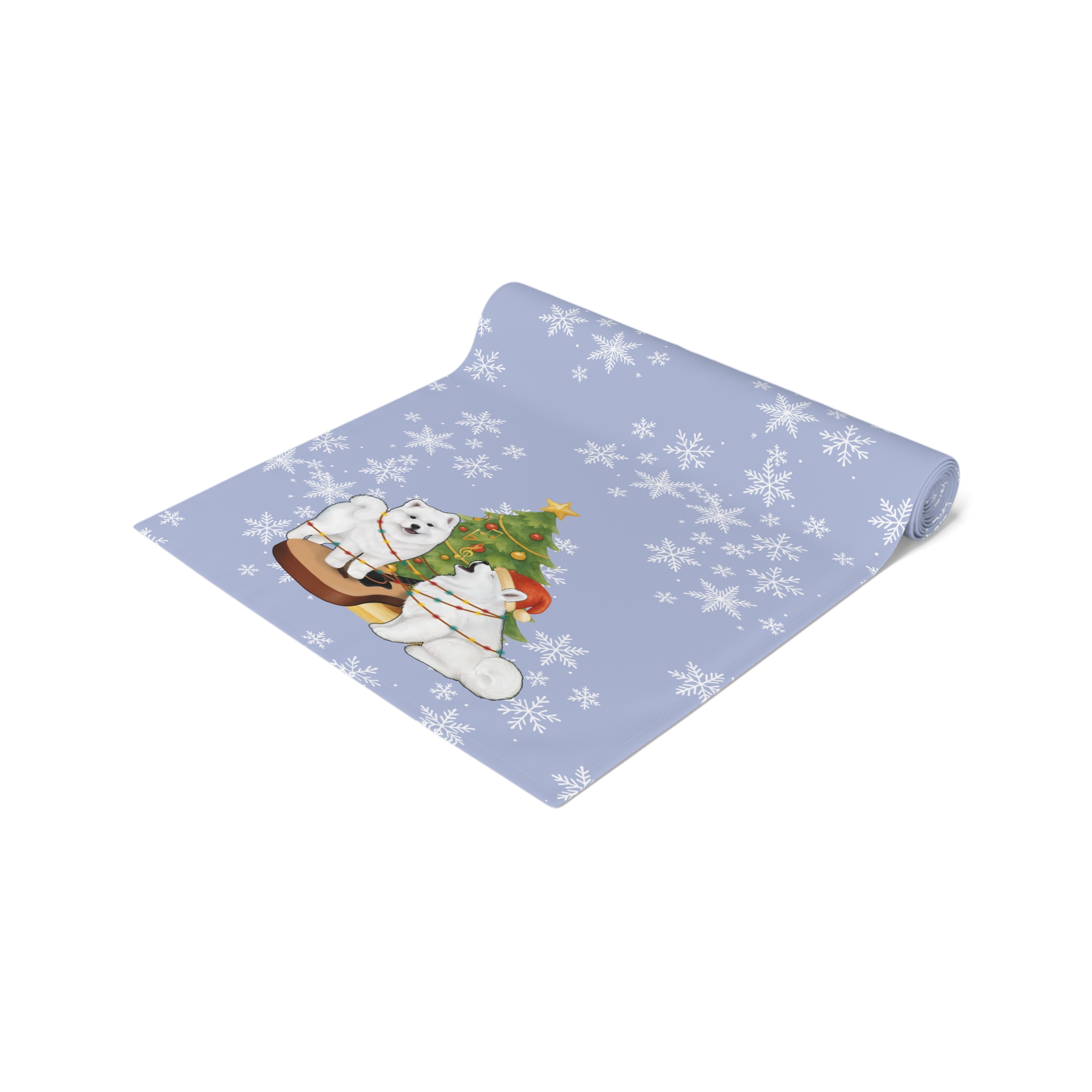 Christmas Table Runner - Ice Blue - Image 5