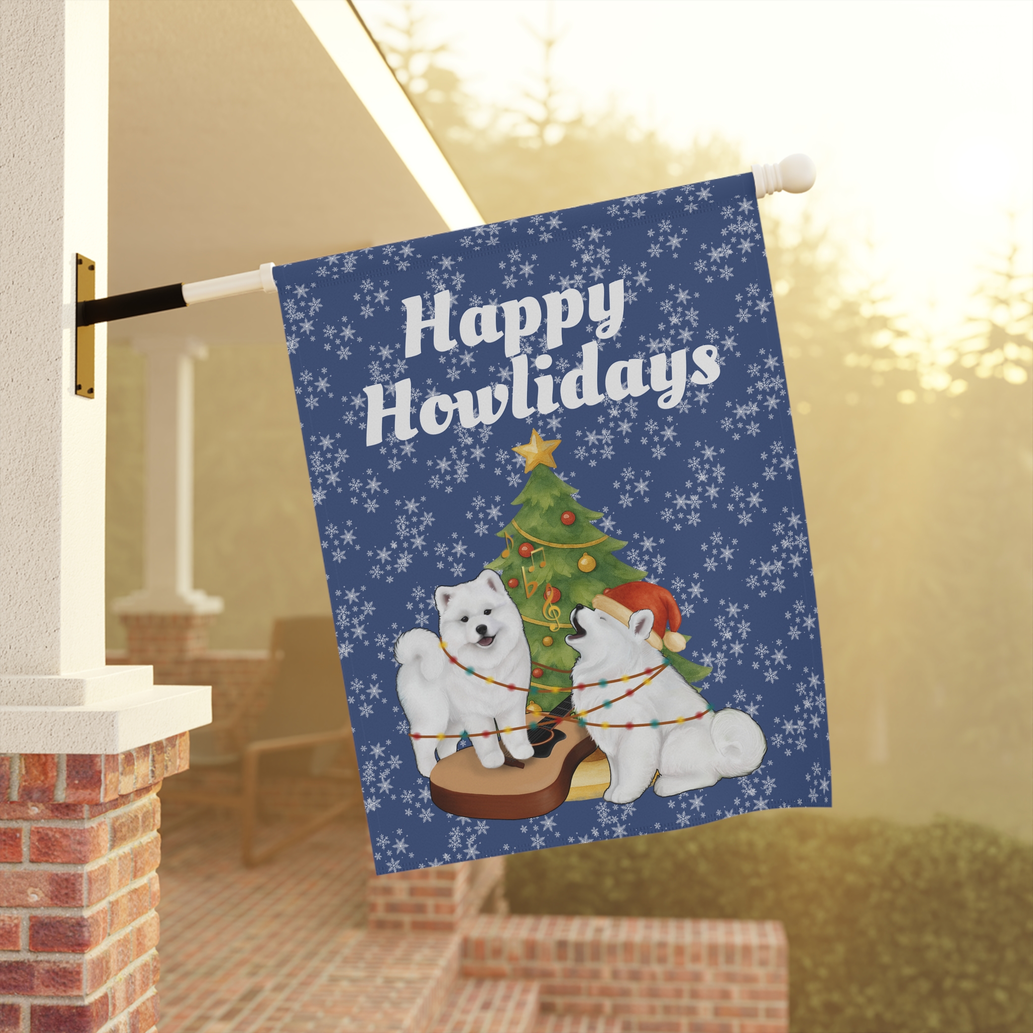 Happy Howlidays Garden Flag — Winter Blue — (pole/hooks not included) - Image 8