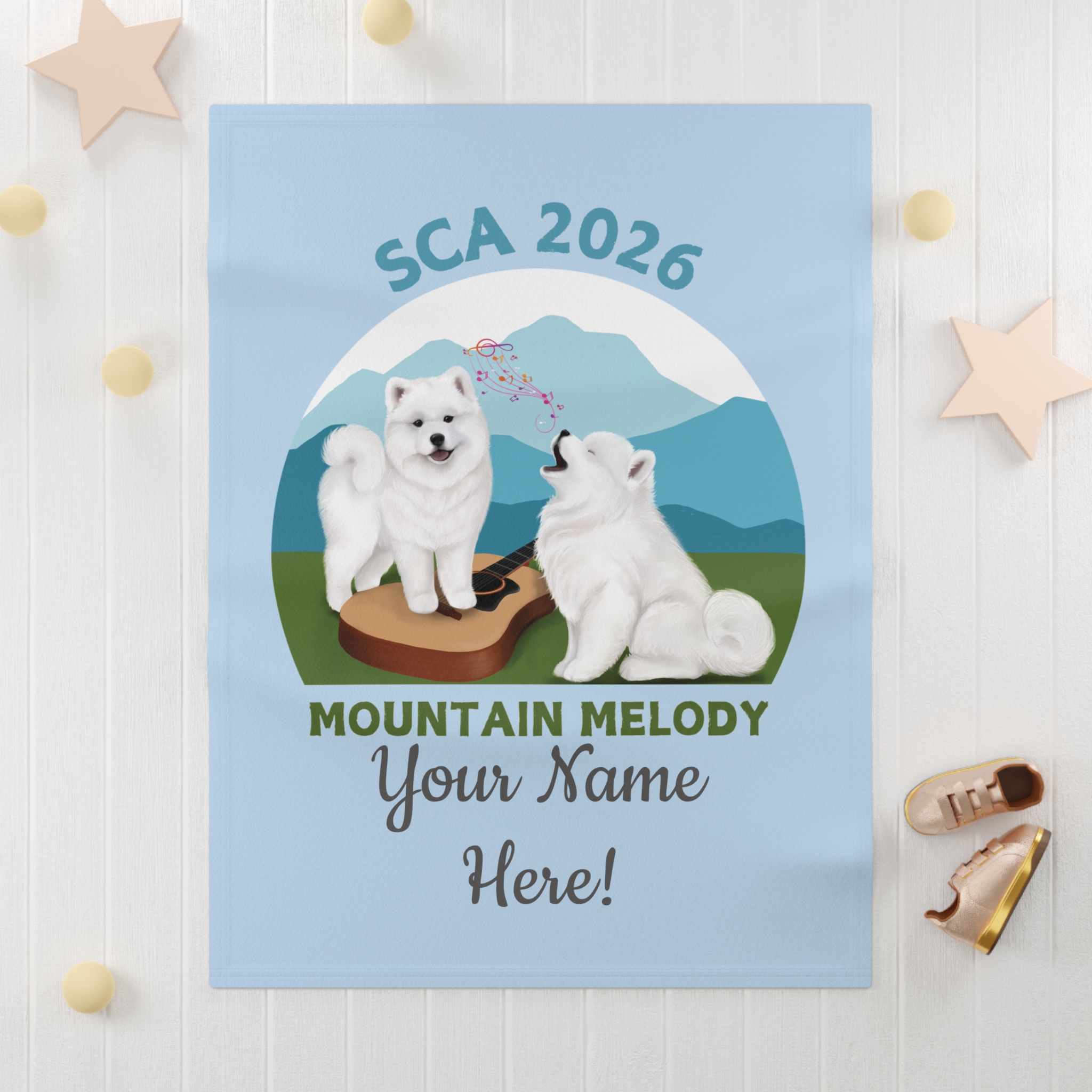 Baby Blanket- Cozy Fleece - SCA 2026 Logo *Personalizable*