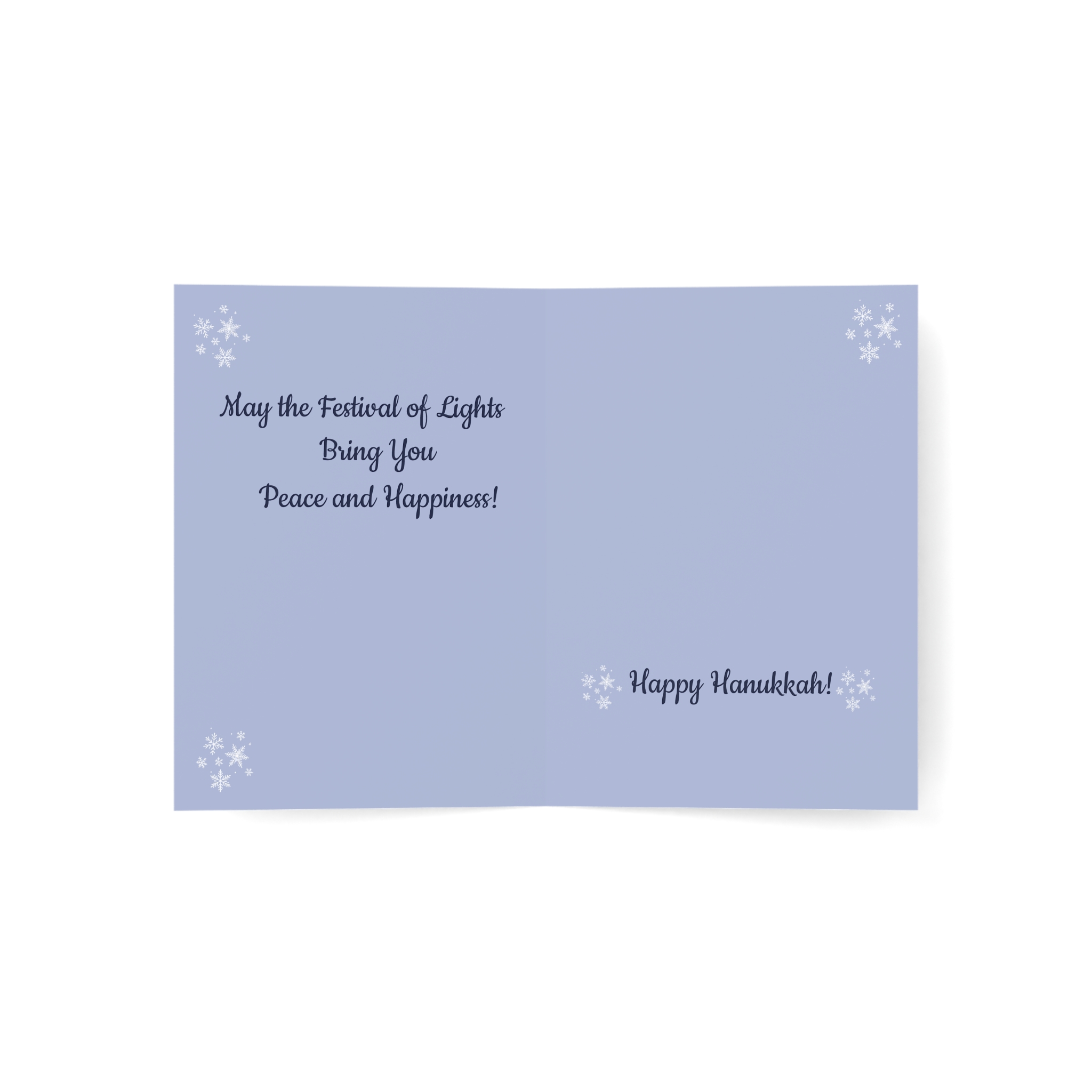 Hanukkah Snowflake Greeting Cards - Blue- (Pack of 1, 10, 30, 50) - Image 16