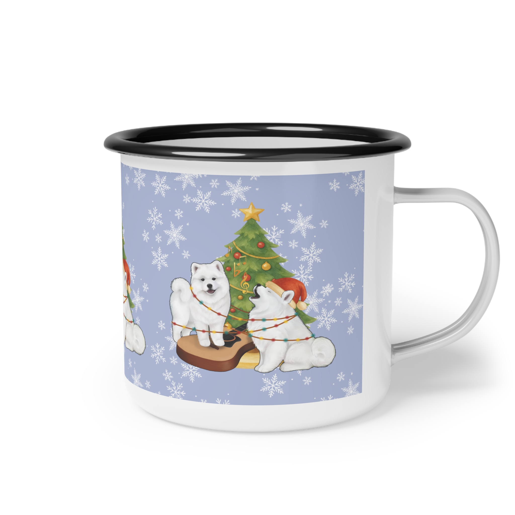 Christmas Enamel Camp Cup- Ice Blue - Image 3