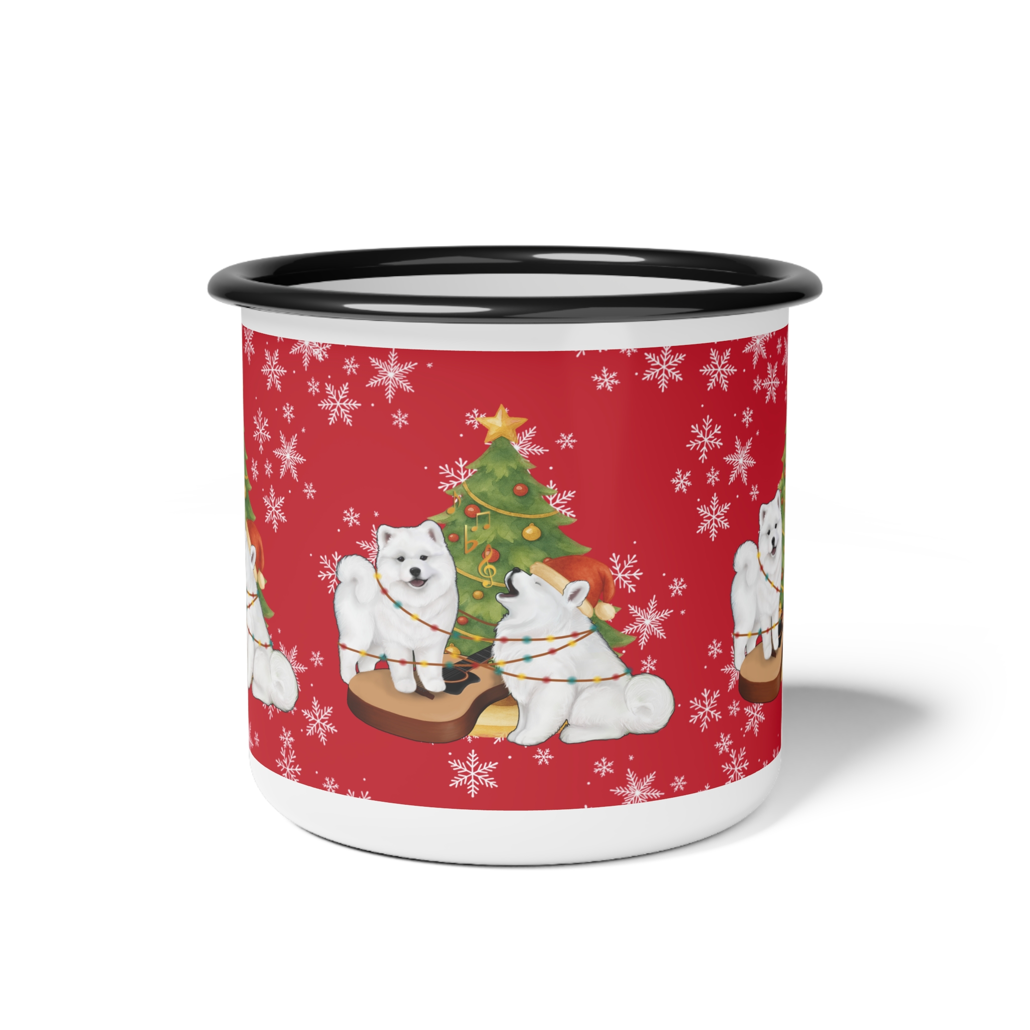 Christmas Enamel Camp Cup- Red - Image 2
