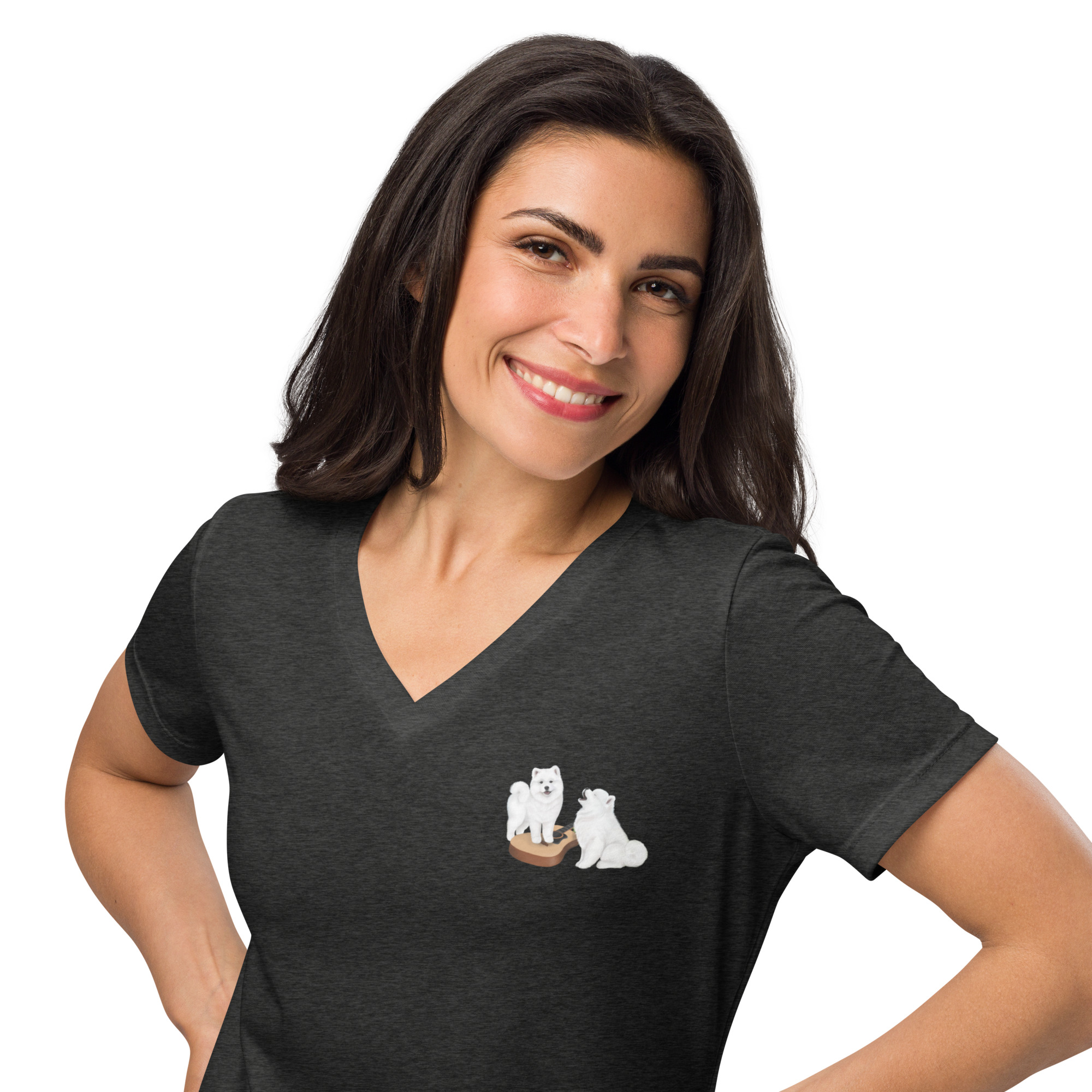 Bella + Canvas Women's V-Neck- Front and Back Print 2026 Logo