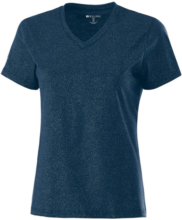 Holloway Ladies Glimmer V- Neck Shirt- Embroidered