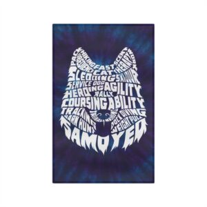 Samoyed Versatility Microfiber Tea Towel - Blue