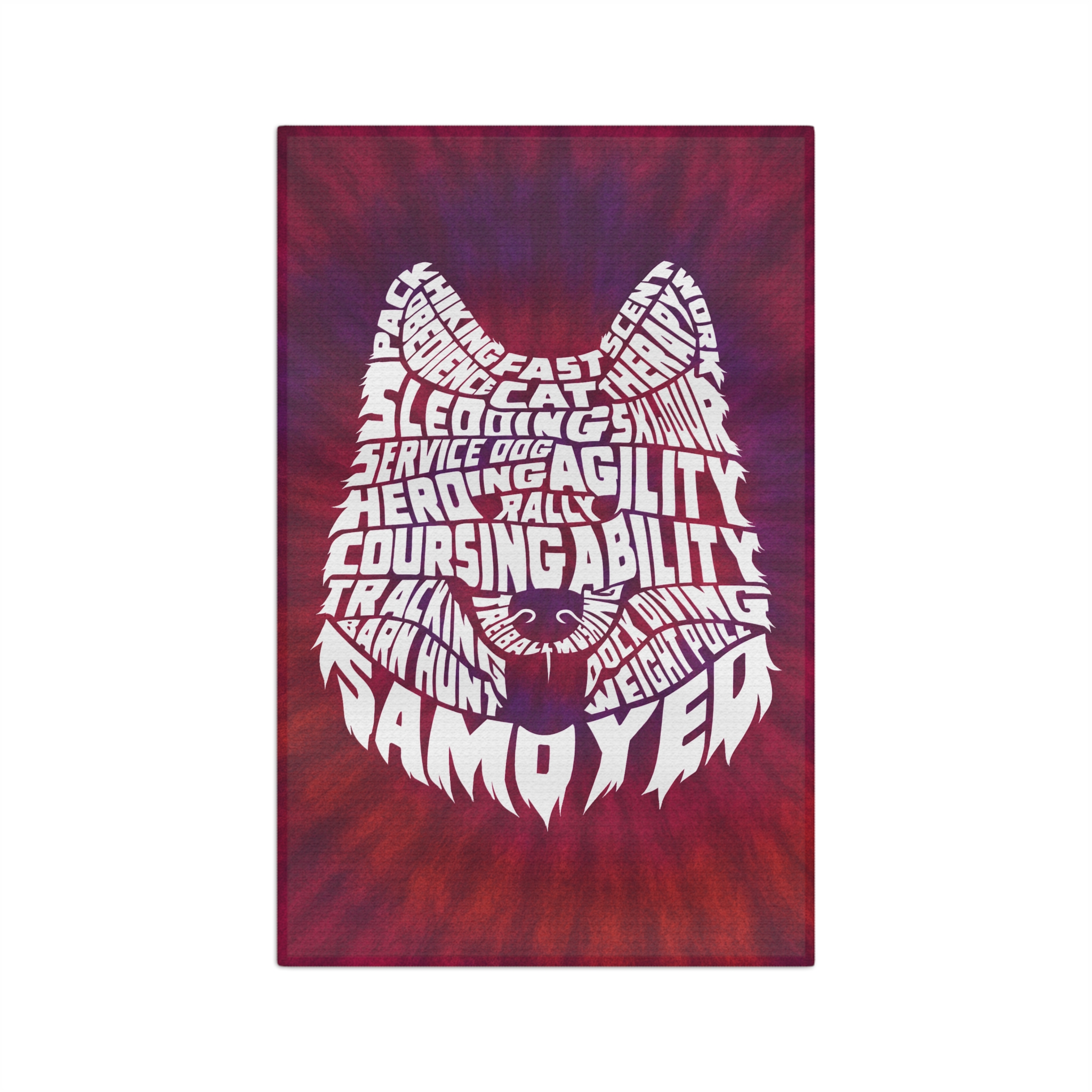 Samoyed Versatility Microfiber Tea Towel - Pink