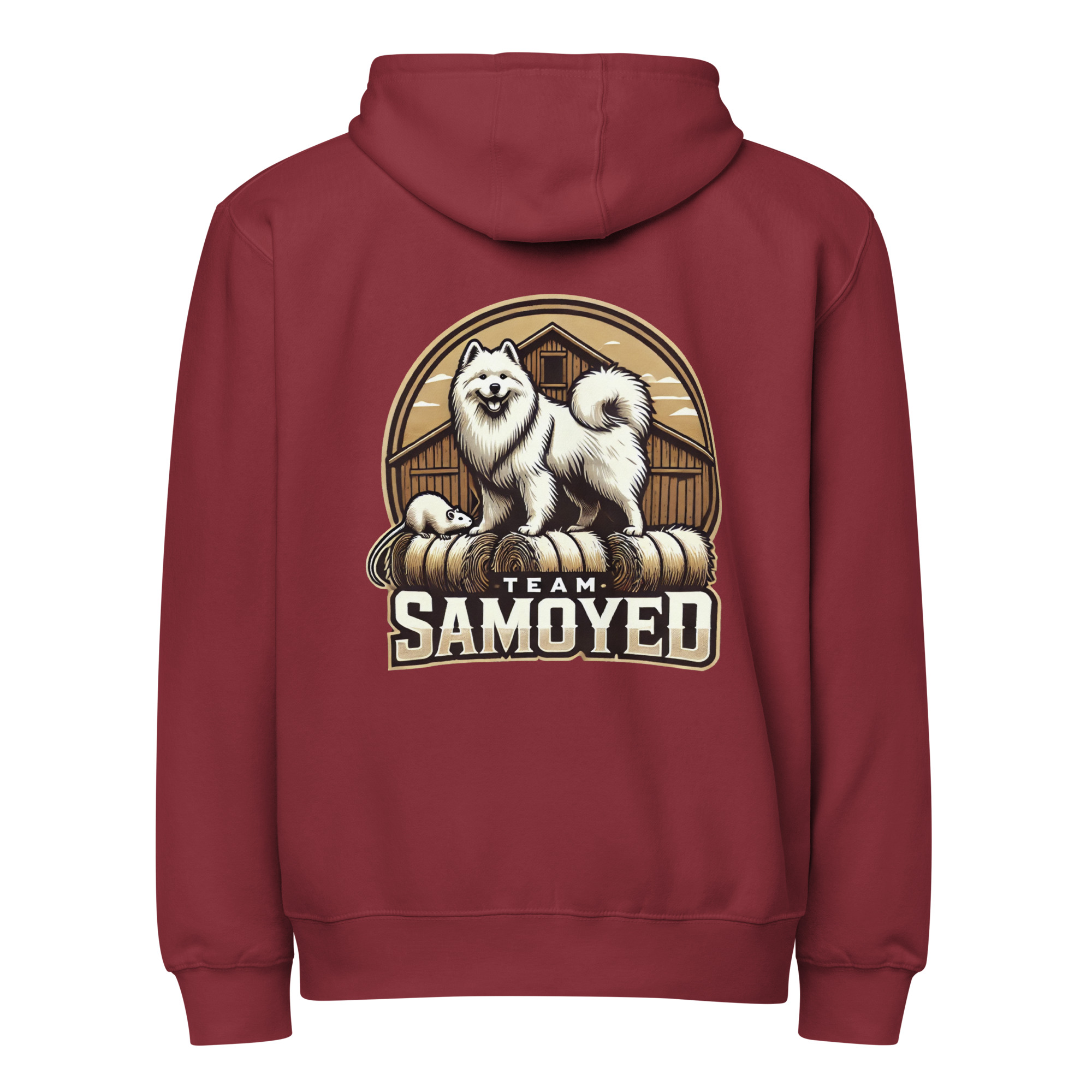 Team Samoyed- Barn Hunt- Lane Seven Premium full zip hoodie - Image 8