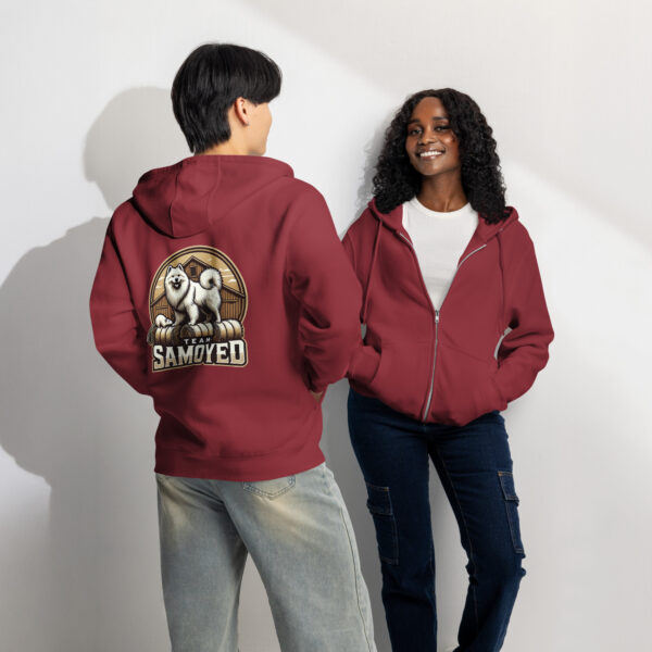 Team Samoyed- Barn Hunt- Lane Seven Premium full zip hoodie - Image 2