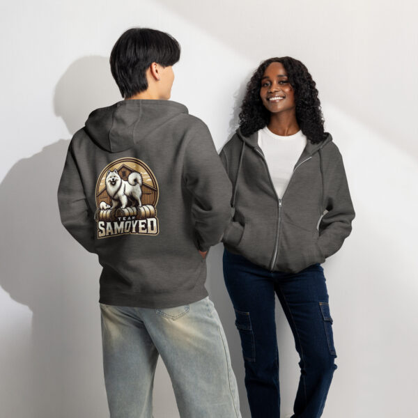 Team Samoyed- Barn Hunt- Lane Seven Premium full zip hoodie - Image 3