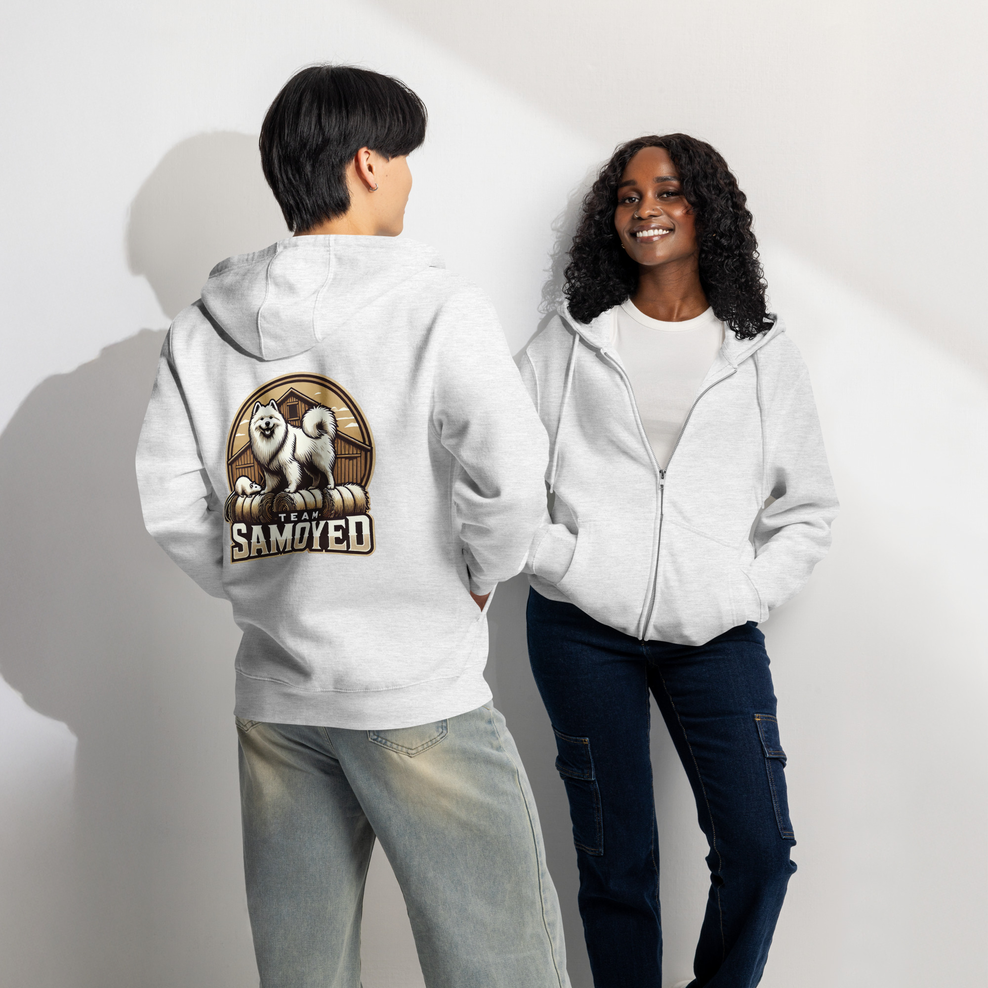 Team Samoyed- Barn Hunt- Lane Seven Premium full zip hoodie - Image 5