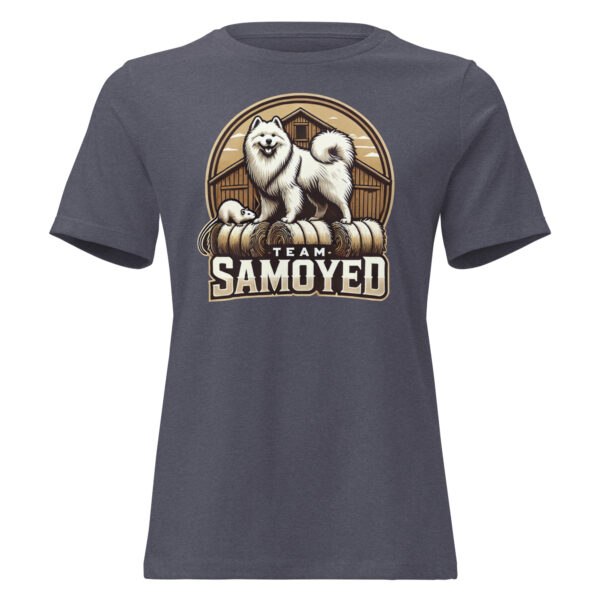 Team Samoyed- Barn Hunt Bella and Canvas Women's Relaxed T-Shirt - Image 2