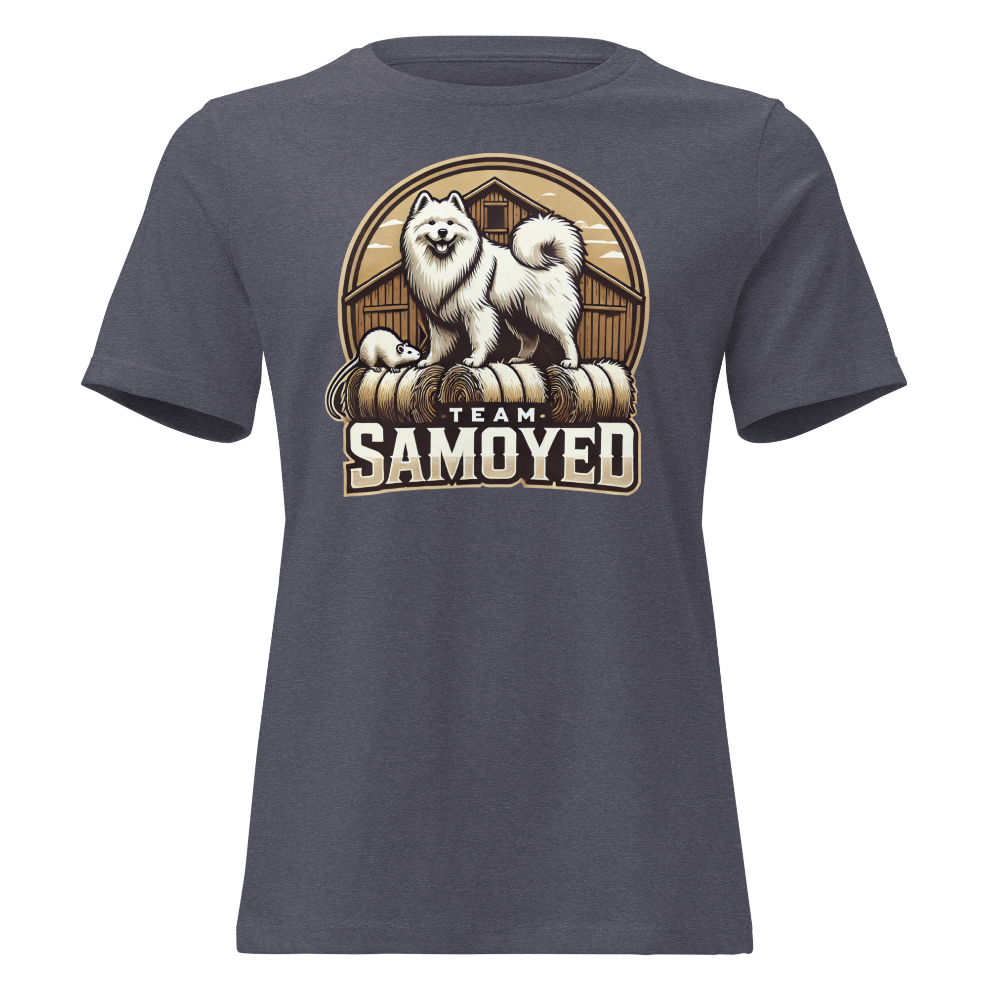 Team Samoyed- Barn Hunt Bella and Canvas Women's Relaxed T-Shirt - Image 2