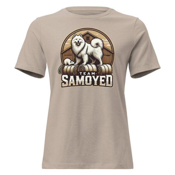 Team Samoyed- Barn Hunt Bella and Canvas Women's Relaxed T-Shirt - Image 6