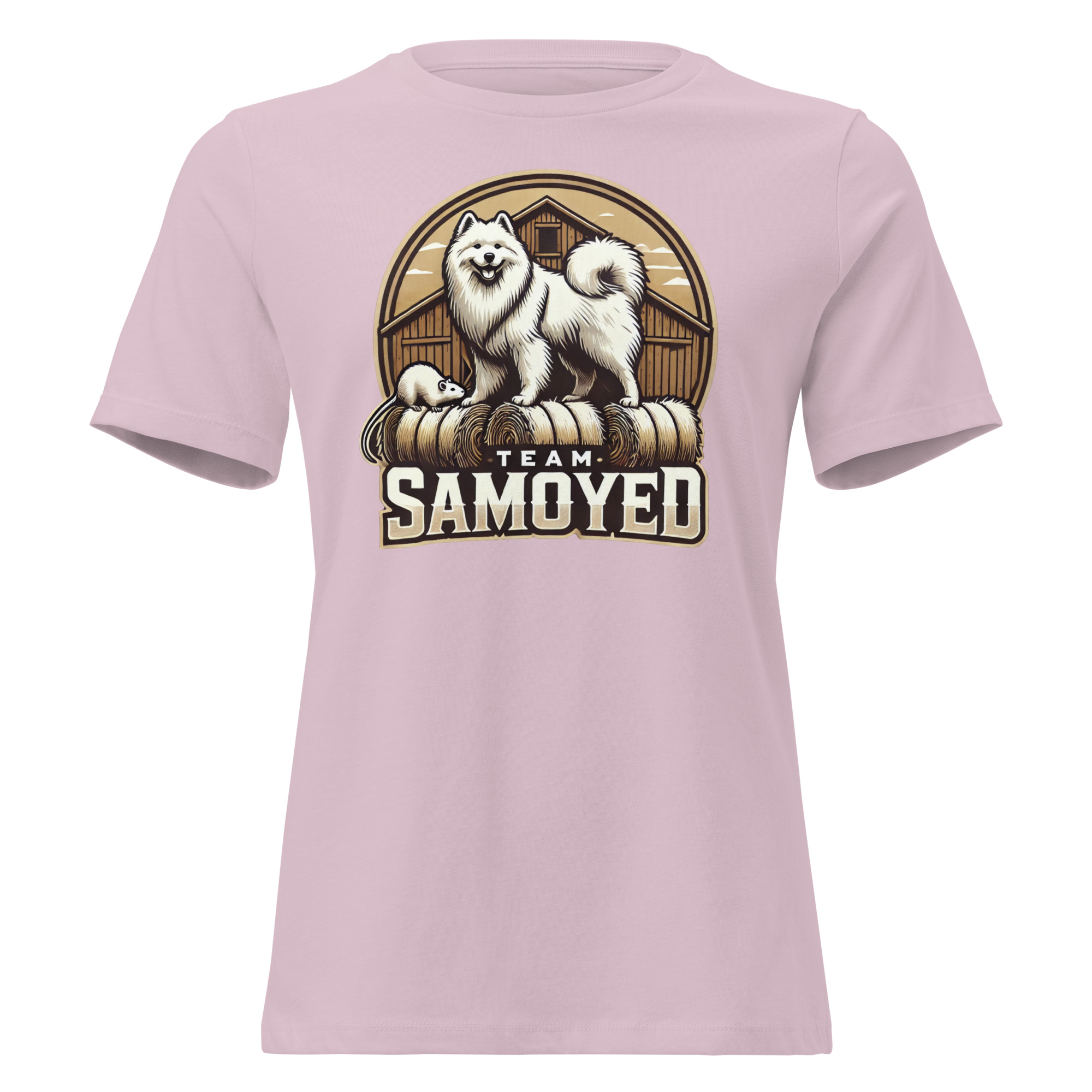 Team Samoyed- Barn Hunt Bella and Canvas Women's Relaxed T-Shirt - Image 7
