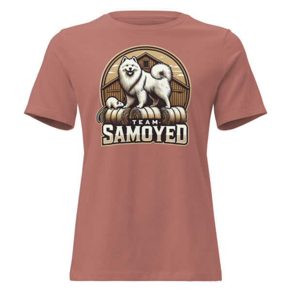 Team Samoyed- Barn Hunt Bella and Canvas Women's Relaxed T-Shirt - Image 5