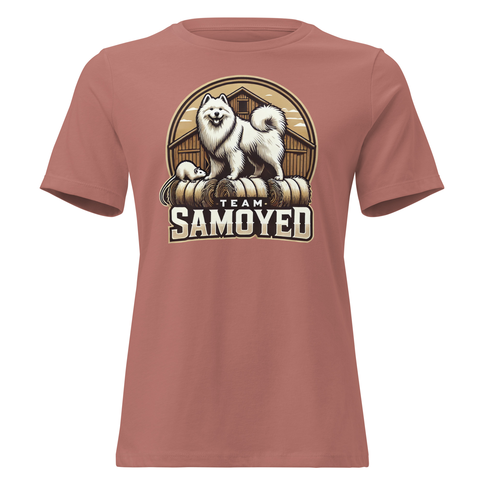 Team Samoyed- Barn Hunt Bella and Canvas Women's Relaxed T-Shirt - Image 5