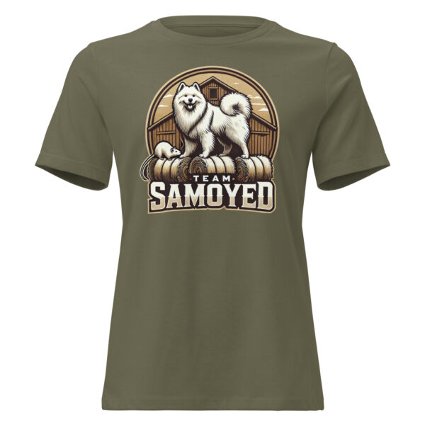 Team Samoyed- Barn Hunt Bella and Canvas Women's Relaxed T-Shirt - Image 3