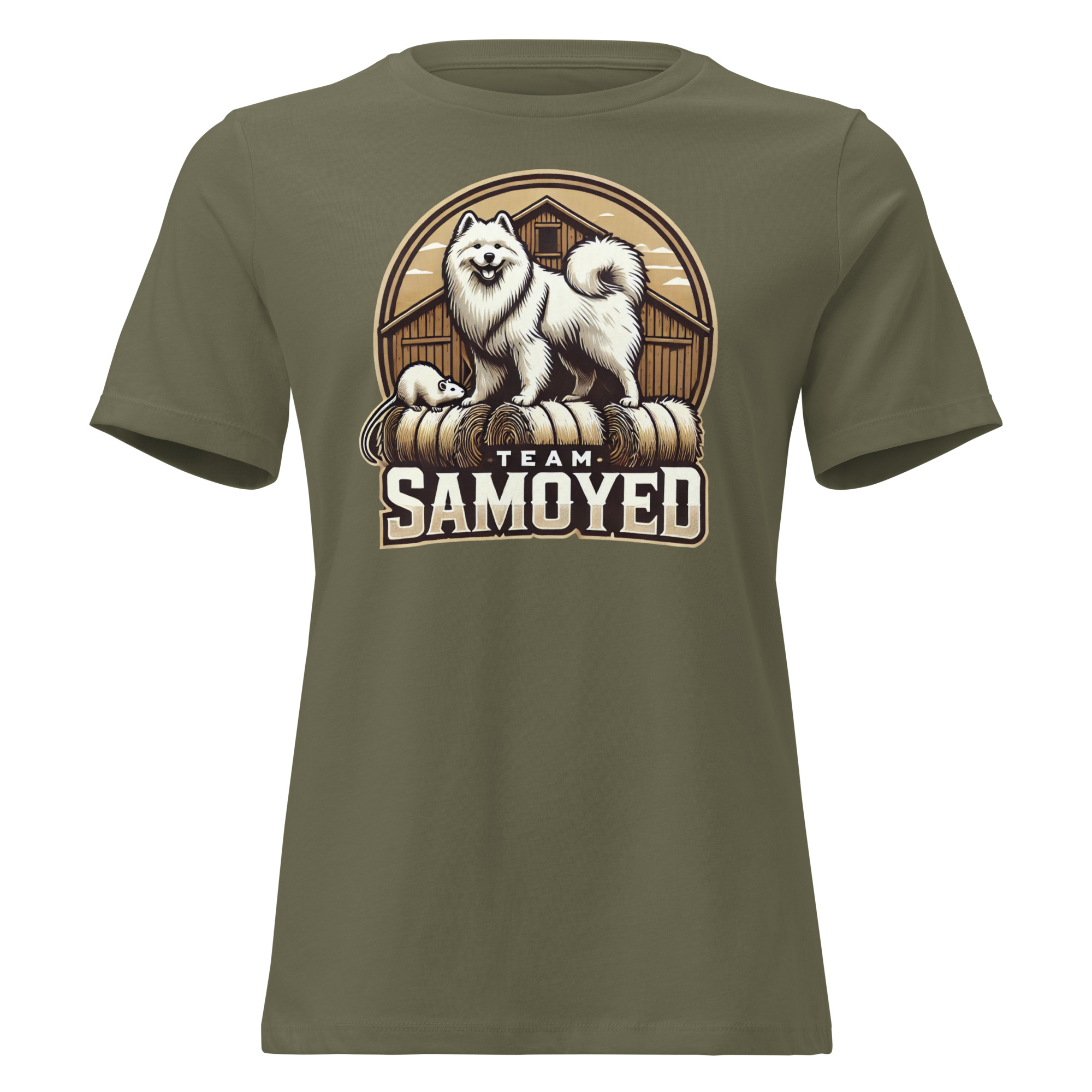 Team Samoyed- Barn Hunt Bella and Canvas Women's Relaxed T-Shirt - Image 3