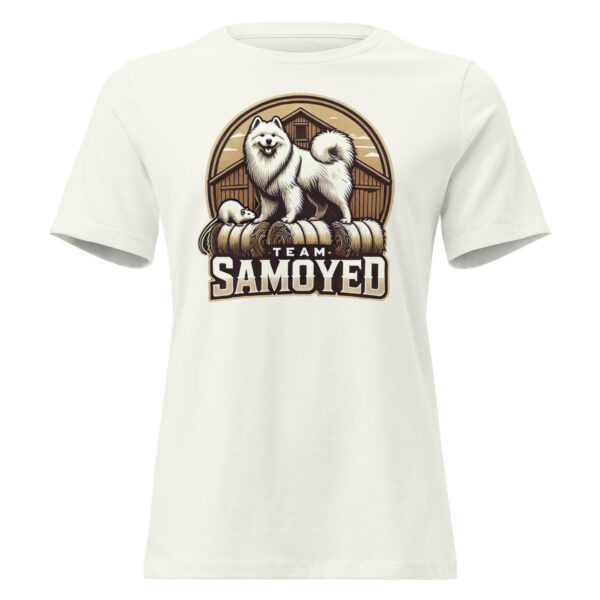 Team Samoyed- Barn Hunt Bella and Canvas Women's Relaxed T-Shirt - Image 9