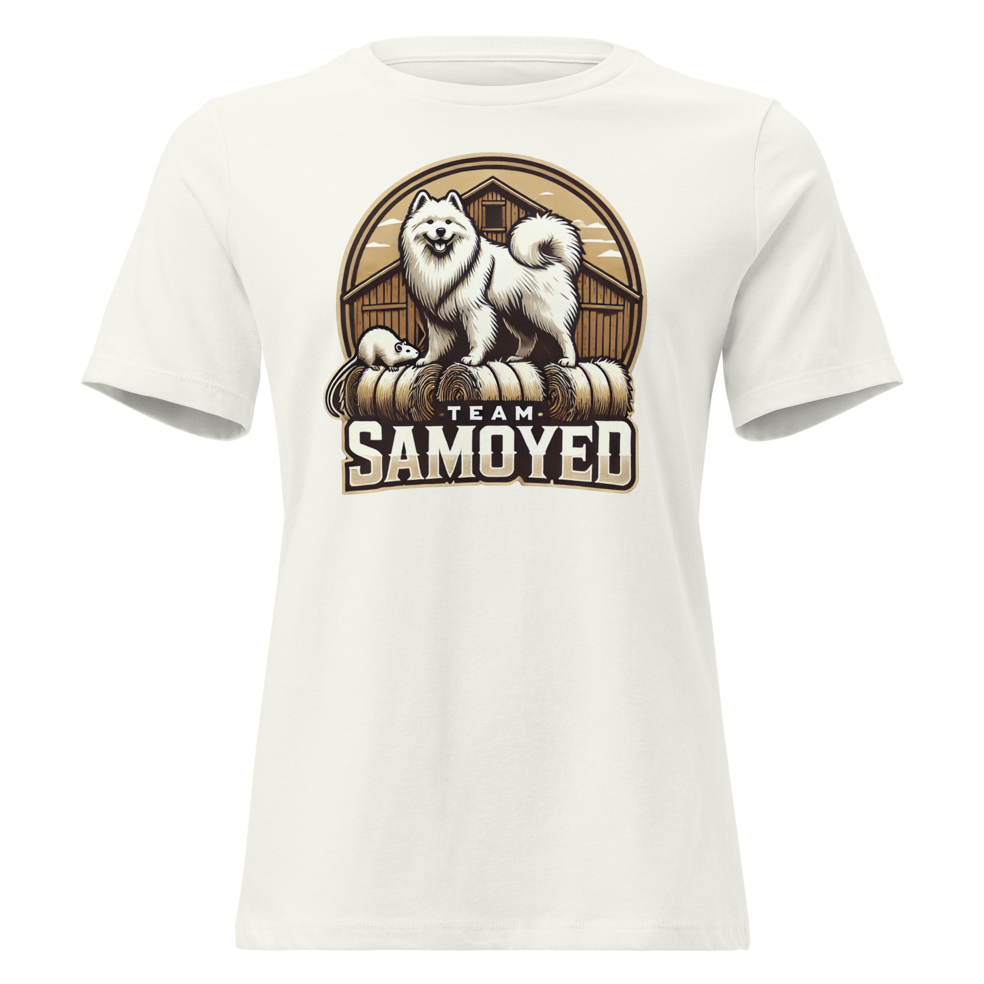 Team Samoyed- Barn Hunt Bella and Canvas Women's Relaxed T-Shirt - Image 9
